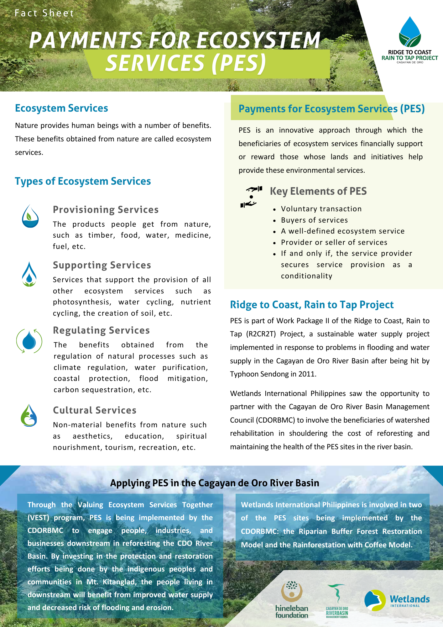 Fact Sheet: Payments for Ecosystem Services - Wetlands